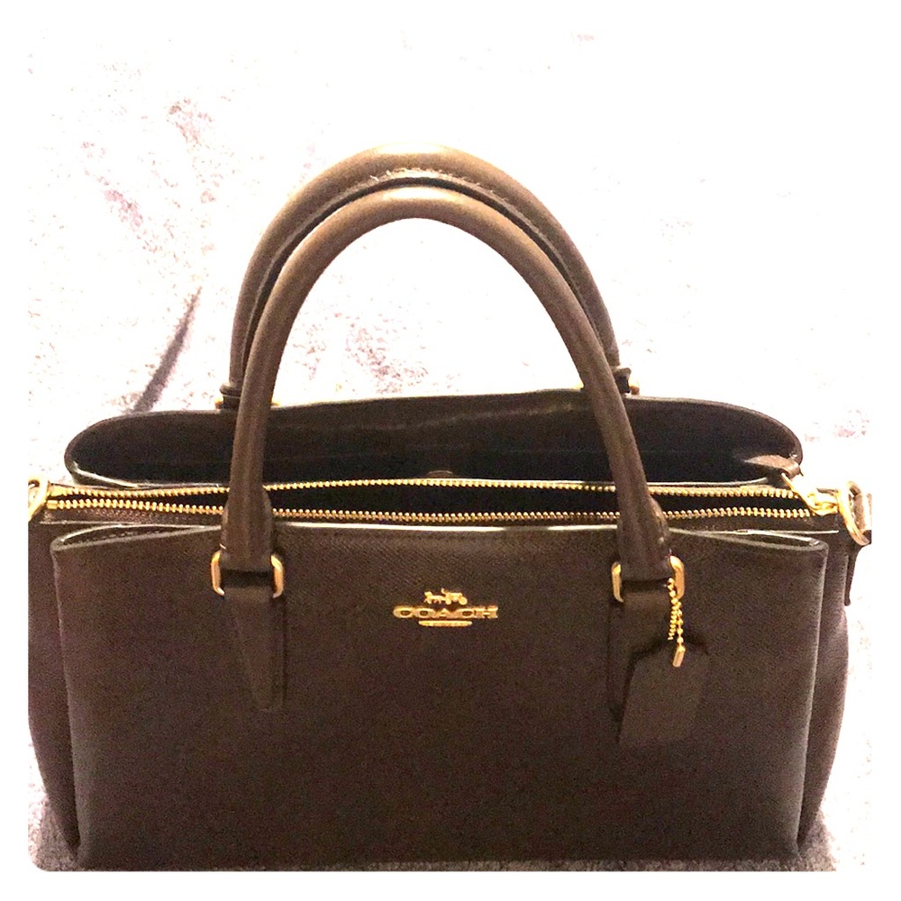 Coach purple leather purse